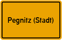 Ortsschild Pegnitz (Stadt)